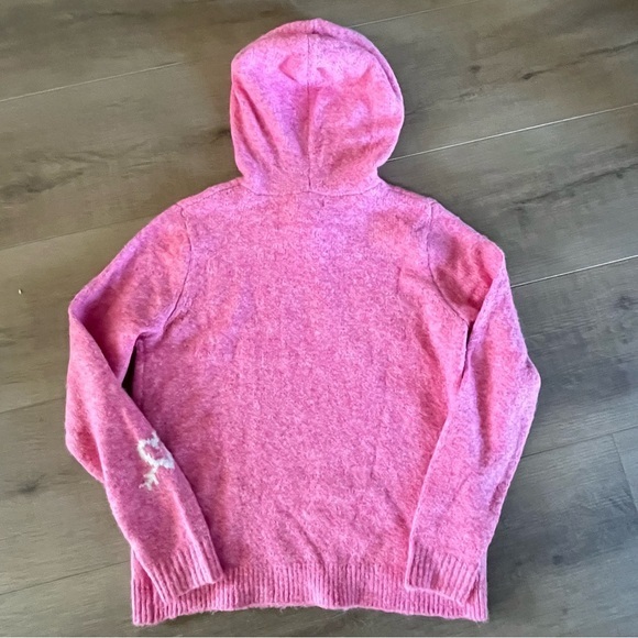 Cupcakes & Cashmere Small Pink Love Hoodie Sweater Valentine Super Soft Hearts - Picture 3 of 9